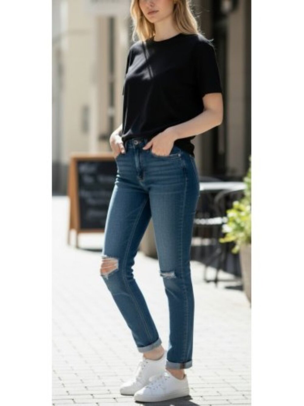 JOES JEANS Distressed Stretch Skinny Cropped Jeans THE CHARLIE Ladies Size 25